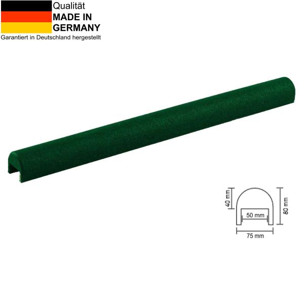 Curb cap 50 green for 5 cm concrete curbstones